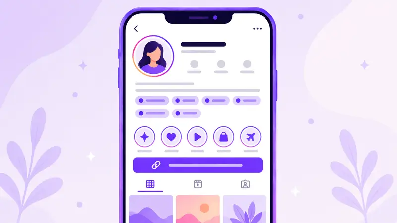 Perfil do Instagram otimizado com bio clara, destaques organizados e link na bio